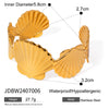 Wholesale Jewelry Retro Style Stainless Steel Scallop Opening Bracelet With Electroplating