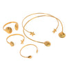 Wholesale Jewelry Retro Style Stainless Steel Scallop Opening Bracelet With Electroplating