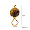 Wholesale Jewelry Retro Style Stainless Steel Tiger Eye Stone Inlay Pendant With Vacuum In Furnace Electroplating