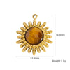 Wholesale Jewelry Retro Style Stainless Steel Tiger Eye Stone Inlay Pendant With Vacuum In Furnace Electroplating