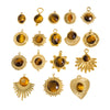 Wholesale Jewelry Retro Style Stainless Steel Tiger Eye Stone Inlay Pendant With Vacuum In Furnace Electroplating