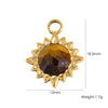 Wholesale Jewelry Retro Style Stainless Steel Tiger Eye Stone Inlay Pendant With Vacuum In Furnace Electroplating