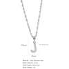 Wholesale Jewelry Retro Style Stainless Steel Water Wave Chain Pendant Necklace With English Letters And Constellation Pattern And Electroplating Design