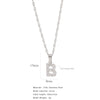 Wholesale Jewelry Retro Style Stainless Steel Water Wave Chain Pendant Necklace With English Letters And Constellation Pattern And Electroplating Design