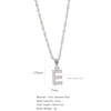 Wholesale Jewelry Retro Style Stainless Steel Water Wave Chain Pendant Necklace With English Letters And Constellation Pattern And Electroplating Design