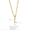 Wholesale Jewelry Retro Style Stainless Steel Water Wave Chain Pendant Necklace With English Letters And Constellation Pattern And Electroplating Design