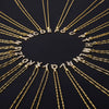 Wholesale Jewelry Retro Style Stainless Steel Water Wave Chain Pendant Necklace With English Letters And Constellation Pattern And Electroplating Design