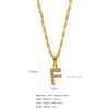 Wholesale Jewelry Retro Style Stainless Steel Water Wave Chain Pendant Necklace With English Letters And Constellation Pattern And Electroplating Design