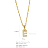 Wholesale Jewelry Retro Style Stainless Steel Water Wave Chain Pendant Necklace With English Letters And Constellation Pattern And Electroplating Design