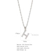 Wholesale Jewelry Retro Style Stainless Steel Water Wave Chain Pendant Necklace With English Letters And Constellation Pattern And Electroplating Design