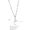 Wholesale Jewelry Retro Style Stainless Steel Water Wave Chain Pendant Necklace With English Letters And Constellation Pattern And Electroplating Design