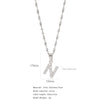 Wholesale Jewelry Retro Style Stainless Steel Water Wave Chain Pendant Necklace With English Letters And Constellation Pattern And Electroplating Design