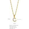 Wholesale Jewelry Retro Style Stainless Steel Water Wave Chain Pendant Necklace With English Letters And Constellation Pattern And Electroplating Design