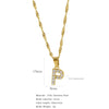 Wholesale Jewelry Retro Style Stainless Steel Water Wave Chain Pendant Necklace With English Letters And Constellation Pattern And Electroplating Design