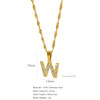 Wholesale Jewelry Retro Style Stainless Steel Water Wave Chain Pendant Necklace With English Letters And Constellation Pattern And Electroplating Design