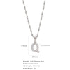 Wholesale Jewelry Retro Style Stainless Steel Water Wave Chain Pendant Necklace With English Letters And Constellation Pattern And Electroplating Design