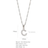 Wholesale Jewelry Retro Style Stainless Steel Water Wave Chain Pendant Necklace With English Letters And Constellation Pattern And Electroplating Design