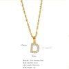 Wholesale Jewelry Retro Style Stainless Steel Water Wave Chain Pendant Necklace With English Letters And Constellation Pattern And Electroplating Design
