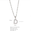 Wholesale Jewelry Retro Style Stainless Steel Water Wave Chain Pendant Necklace With English Letters And Constellation Pattern And Electroplating Design