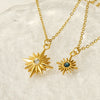 Wholesale Jewelry Retro Style Star 316L Stainless Steel And 316L Stainless Steel Electroplated Pendant Necklace For Women