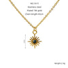 Wholesale Jewelry Retro Style Star 316L Stainless Steel And 316L Stainless Steel Electroplated Pendant Necklace For Women