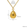 Wholesale Jewelry Retro Style Star 316L Stainless Steel And 316L Stainless Steel Electroplated Pendant Necklace For Women