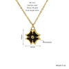 Wholesale Jewelry Retro Style Star 316L Stainless Steel And 316L Stainless Steel Electroplated Pendant Necklace For Women
