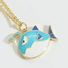 Wholesale Jewelry Retro Style Starfish Pendant Necklace Copper Electroplating Mixed Gemstone Setting O Chain For Women