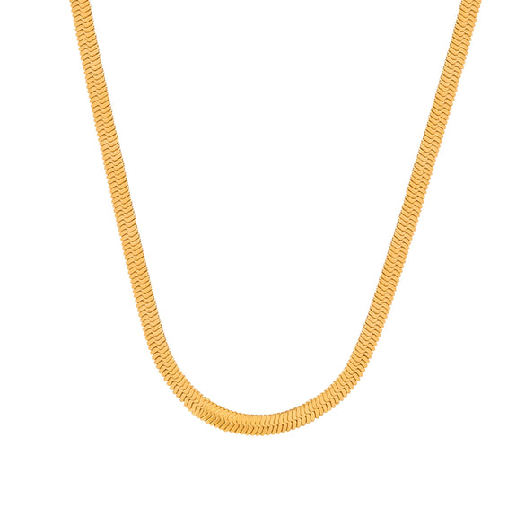 Wholesale Jewelry Retro Style 316L Stainless Steel 18K Gold Plated Geometric White Shell Pendant Necklace