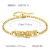 Wholesale Jewelry Retro Style Zodiac Bracelet Stainless Steel With Letters Numbers Text Electroplated