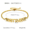 Wholesale Jewelry Retro Style Zodiac Bracelet Stainless Steel With Letters Numbers Text Electroplated