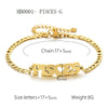 Wholesale Jewelry Retro Style Zodiac Bracelet Stainless Steel With Letters Numbers Text Electroplated