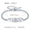 Wholesale Jewelry Retro Style Zodiac Bracelet Stainless Steel With Letters Numbers Text Electroplated