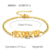 Wholesale Jewelry Retro Style Zodiac Bracelet Stainless Steel With Letters Numbers Text Electroplated