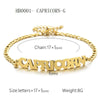 Wholesale Jewelry Retro Style Zodiac Bracelet Stainless Steel With Letters Numbers Text Electroplated