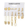 Wholesale Jewelry Retro Vintage Style Geometric Crystal Alloy Microinlay Tassel Pendant Earrings Set For Women