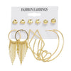 Wholesale Jewelry Retro Vintage Style Geometric Crystal Alloy Microinlay Tassel Pendant Earrings Set For Women