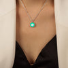 Wholesale Jewelry Retro Vintage Style Geometric 316L Stainless Steel Goldplated Dripping Oil Devil's Eye Pendant Necklace