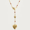 Wholesale Jewelry Retro Vintage Style Heart Copper 18K Gold Plated Pendant Necklace