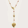 Wholesale Jewelry Retro Vintage Style Heart Copper 18K Gold Plated Pendant Necklace