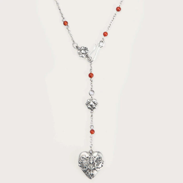 Wholesale Jewelry Retro Vintage Style Heart Copper 18K Gold Plated Pendant Necklace