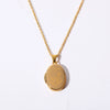 Wholesale Jewelry Retro Vintage Style Oval Copper Electroplated Geometric Sun Moon Devil's Eye Pendant Clavicle Ochain For Women