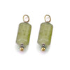 Wholesale Jewelry Retro Waterproof Stainless Steel With Natural Stone Cylindrical Pendant Electroplated Handmade Earrings Necklace Accessories