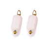 Wholesale Jewelry Retro Waterproof Stainless Steel With Natural Stone Cylindrical Pendant Electroplated Handmade Earrings Necklace Accessories