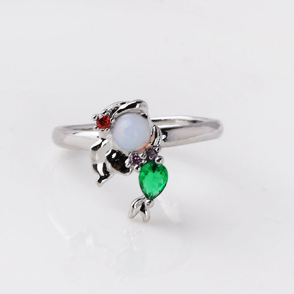 Wholesale Jewelry Ring Copper Zircon Cartoon Animal Geometric Style Microinlaid Colorful Zircon