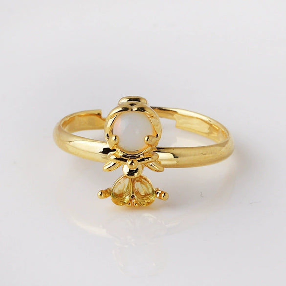 Wholesale Jewelry Ring Copper Zircon Cartoon Animal Geometric Style Microinlaid Colorful Zircon