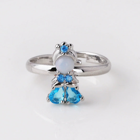Wholesale Jewelry Ring Copper Zircon Cartoon Animal Geometric Style Microinlaid Colorful Zircon