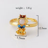 Wholesale Jewelry Ring Copper Zircon Cartoon Animal Geometric Style Microinlaid Colorful Zircon