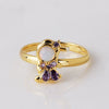 Wholesale Jewelry Ring Copper Zircon Cartoon Animal Geometric Style Microinlaid Colorful Zircon