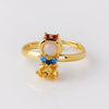 Wholesale Jewelry Ring Copper Zircon Cartoon Animal Geometric Style Microinlaid Colorful Zircon